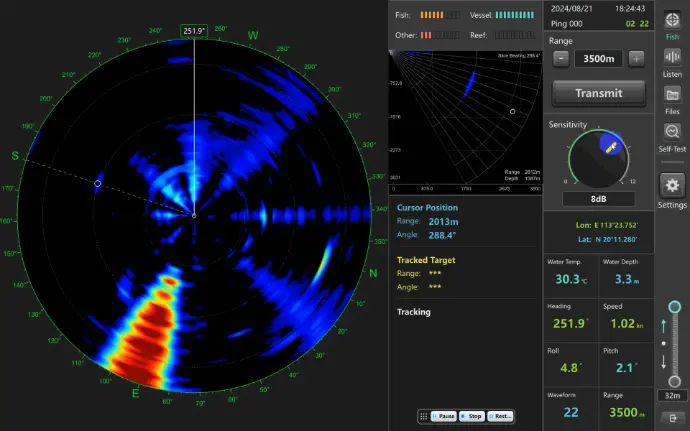 Field‑Test Image-FSC25 3D Fishing Sonar