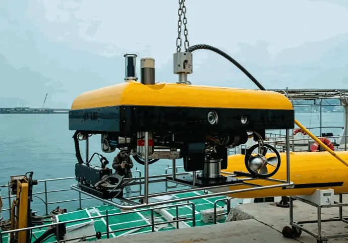 Equipped with NAVS-1000 navigation system, 300kg-class ROV, stable operation in strong ferromagnetic environments 