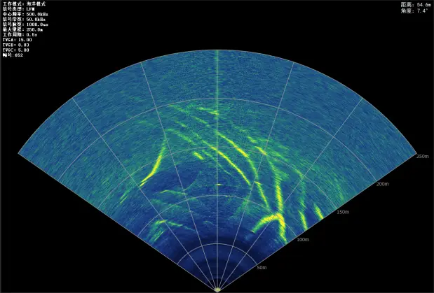 Imaging Example UAC-500F    Multi-beam Forward-Looking Sonar 500kHz