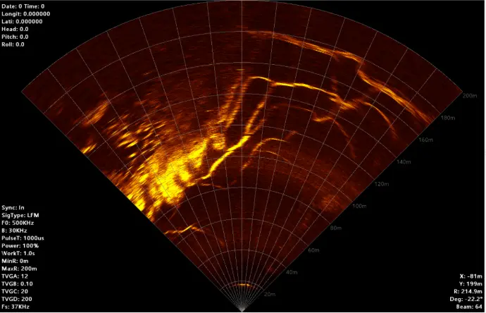 Imaging Example UAC-500F    Multi-beam Forward-Looking Sonar 500kHz